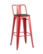 Стул барный Stool Group Стул барный TOLIX WOOD со спинкой красный глянцевый арт. УТ000001197