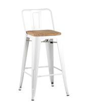 Стул барный Stool Group Стул полубарный TOLIX WOOD со спинкой белый глянцевый арт. УТ000001190
