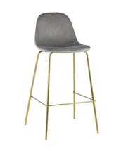 Стул барный Stool Group Стул барный Валенсия велюр серый золотые ножки арт. УТ000004435