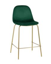 Стул барный Stool Group Стул полубарный Валенсия велюр зеленый золотые ножки арт. УТ000004427