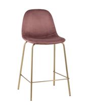Стул барный Stool Group Стул полубарный Валенсия велюр розовый золотые ножки арт. УТ000004429