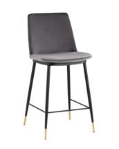 Стул барный Stool Group Стул полубарный Мелисса велюр темно-серый арт. УТ000035752