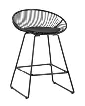 Стул барный Stool Group Стул полубарный UFO черный с черной подушкой арт. УТ000004225