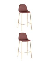 Стул барный Stool Group Стул барный Валенсия SN велюр пыльно-розовый золотые ножки 2 шт арт. УТ000038303