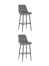 Стул барный Stool Group Стул барный Флекс велюр серый 2 шт арт. УТ000038337
