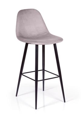 Стул барный Top concept Стул барный Тед, бархат светло-серый 26 /опора конус арт. 21570