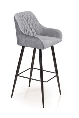 Стул барный Top concept Стул барный Роберт, бархат светло-серый 26 арт. 17946