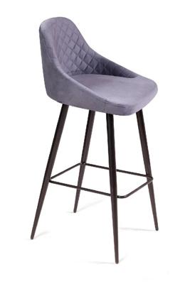 Стул барный Top concept Стул барный Дуглас ромб, бархат светло-серый 26 арт. 21440
