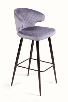 Стул барный Top concept Стул барный Ричард ромб, бархат серый 27 арт. 21832