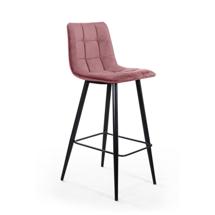 Стул барный Top concept Стул барный Уно, бархат пудровый 15/ чёрный конус арт. 7941