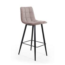 Стул барный Top concept Стул барный Уно, бархат пепельно-бежевый 25 / чёрный конус арт. 7942