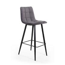 Стул барный Top concept Стул барный Уно, бархат серый 27 / чёрный конус арт. 0000005380400000036177000002116