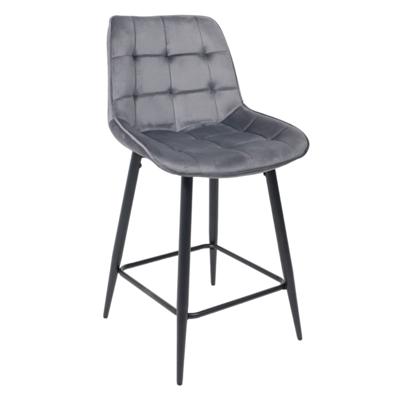 Стул полубарный AksHome Стул полубарный Linx, темно-серый, велюр арт. ZN-126783
