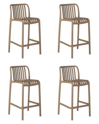 Стул полубарный DOBRIN Набор 4 шт Стул полубарный DOBRIN CHLOE, бежевый арт. LMZL-PP777-1-N_P-GR-03