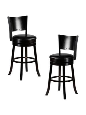 Стул полубарный DOBRIN Набор 2 шт Вращающийся полубарный стул DOBRIN TONY COUNTER, капучино, черный арт. LMU-4292-N_TR_EL-black