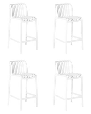 Стул полубарный DOBRIN Набор 4 шт Стул полубарный DOBRIN CHLOE, белый арт. LMZL-PP777-1-N_P-W-02