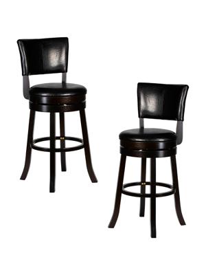 Стул полубарный DOBRIN Набор 2 шт Вращающийся полубарный стул DOBRIN JOHN COUNTER, капучино, черный арт. LMU-4090-N_TR_EL-black
