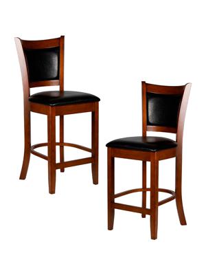 Стул полубарный DOBRIN Набор 2 шт Стул полубарный DOBRIN GARRY COUNTER, шоколад, черный арт. LMU-4191-N_TR_EL-black
