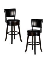 Стул полубарный DOBRIN Набор 2 шт Вращающийся полубарный стул DOBRIN JOHN COUNTER, капучино, черный арт. LMU-4090-N_TR_EL-black