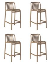 Стул полубарный DOBRIN Набор 4 шт Стул полубарный DOBRIN CHLOE, бежевый арт. LMZL-PP777-1-N_P-GR-03