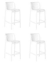Стул полубарный DOBRIN Набор 4 шт Стул полубарный DOBRIN CHLOE, белый арт. LMZL-PP777-1-N_P-W-02
