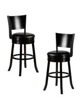Стул полубарный DOBRIN Набор 2 шт Вращающийся полубарный стул DOBRIN TONY COUNTER, капучино, черный арт. LMU-4292-N_TR_EL-black