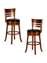 Стул полубарный DOBRIN Набор 2 шт Вращающийся полубарный стул DOBRIN WILLIAM COUNTER, шоколад, черный арт. LMU-4393-N_TR_EL-black