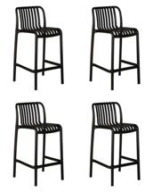 Стул полубарный DOBRIN Набор 4 шт Стул полубарный DOBRIN CHLOE, черный арт. LMZL-PP777-1-N_P-B-03