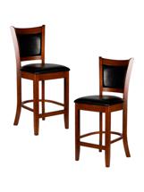 Стул полубарный DOBRIN Набор 2 шт Стул полубарный DOBRIN GARRY COUNTER, шоколад, черный арт. LMU-4191-N_TR_EL-black