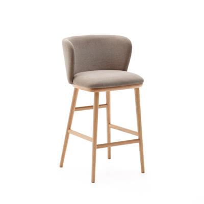 Стул полубарный La Forma (ех Julia Grup) Ciselia Полубарный стул из коричневого шенилла и ясеня в натуральной отделке арт. 218517