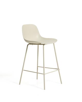 Стул полубарный La Forma (ех Julia Grup) Полубарный стул Altea из пластика и стали бежевого цвета, 65 см арт. 495914