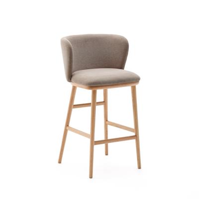 Стул полубарный La Forma (ех Julia Grup) Ciselia Полубарный стул из коричневого шенилла и ясеня в натуральной отделке арт. 218517