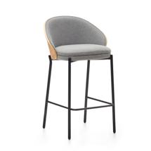Стул полубарный La Forma (ех Julia Grup) Eamy Светло-серый полубарный стул с отделкой из шпона ясеня арт. 178070