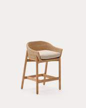 Стул полубарный La Forma (ех Julia Grup) Полубарный стул Galea из тикового дерева и синтетического ротанга, 65 см арт. 261897