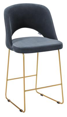 Стул полубарный R-Home Стул полубар Lars Diag grey/Линк золото арт. 410120146h_Diag grey_золото_ПБ