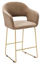 Стул полубарный R-Home Кресло полубар Oscar Diag beige/Линк золото арт. 410118156h_Diagbeige_золото_ПБ