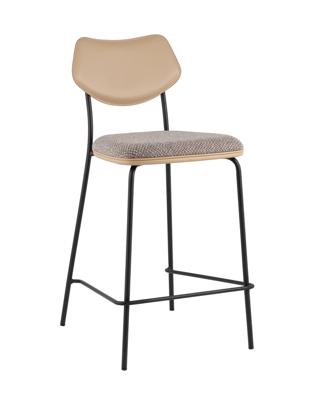 Стул полубарный Stool Group Стул полубарный Casey серо-коричневый с бежевой экокожей арт. УТ000039576