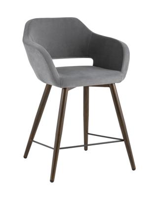 Стул полубарный Stool Group Стул полубарный Саймон велюр тёмно-серый арт. УТ000025168