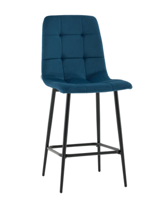 Стул полубарный Stool Group Стул полубарный Одди велюр синий арт. УТ000041434