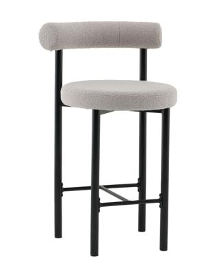 Стул полубарный Stool Group Стул полубарный Флорео букле светло-серый арт. УТ000041332