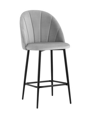 Стул полубарный Stool Group Стул полубарный Логан SN велюр светло-серый арт. УТ000042213