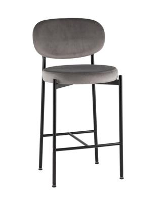 Стул полубарный Stool Group Стул полубарный Бриф VD велюр серый арт. УТ000042504