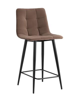 Стул полубарный Stool Group Стул полубарный Джанго велюр коричневый высота сиденья 60 см арт. УТ000036035