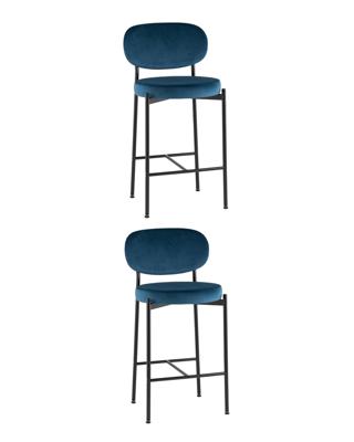 Стул полубарный Stool Group Стул полубарный Бриф VD велюр синий 2 шт. арт. УТ000042512