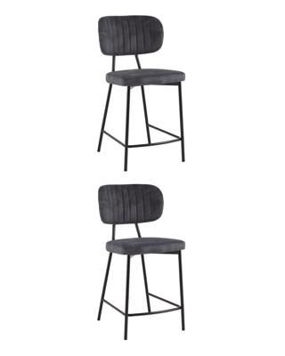 Стул полубарный Stool Group Стул полубарный Ханна иск.замша темно-серый 2 шт. арт. УТ000042798