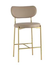 Стул полубарный Stool Group Стул полубарный Барбара экокожа бежевая золотые ножки арт. УТ000028064