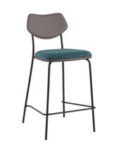 Стул полубарный Stool Group Стул полубарный Casey темно-бирюзовый с серой экокожей арт. УТ000039578