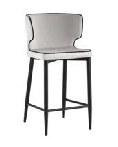 Стул полубарный Stool Group Стул полубарный Матео с кантом велюр светло-серый арт. УТ000035019