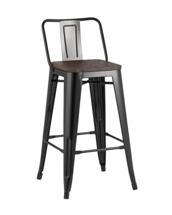 Стул полубарный Stool Group Стул полубарный TOLIX WOOD со спинкой черный глянцевый арт. УТ000000843