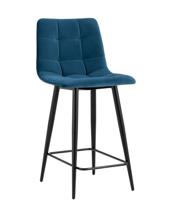 Стул полубарный Stool Group Стул полубарный Джанго велюр синий высота сиденья 60 см арт. УТ000035295